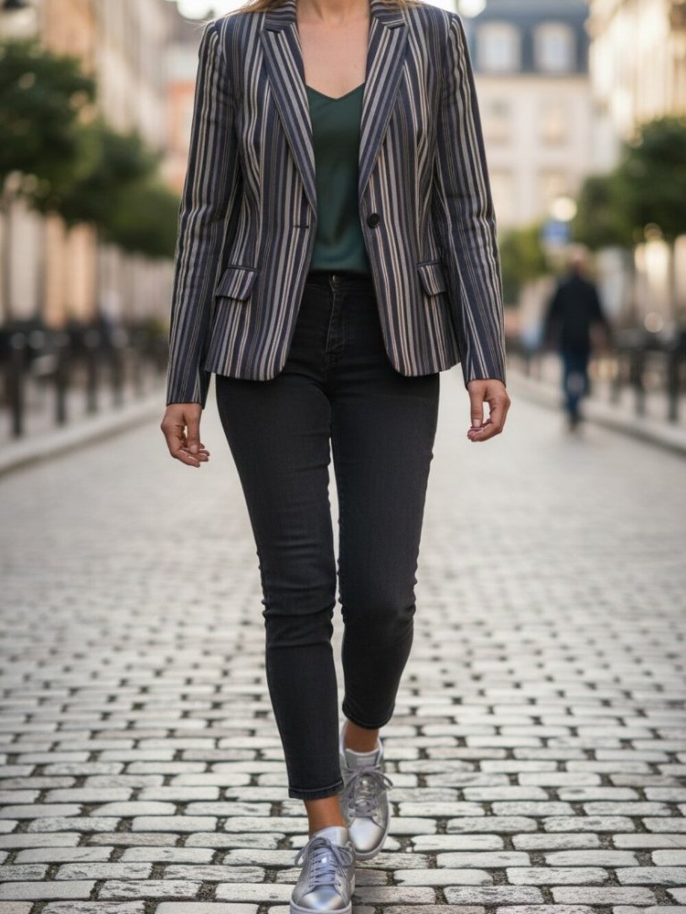 Calvin Klein Silk-Blend Tailored Short Blazer